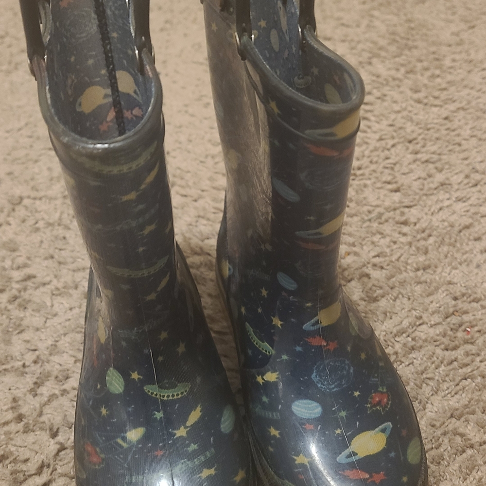 Cat & Jack Kids Space Explorer Boots - Blue and Green